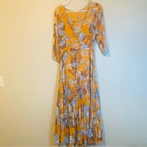 Chic Floral Maxi Dress in Mustard by Abel the Label